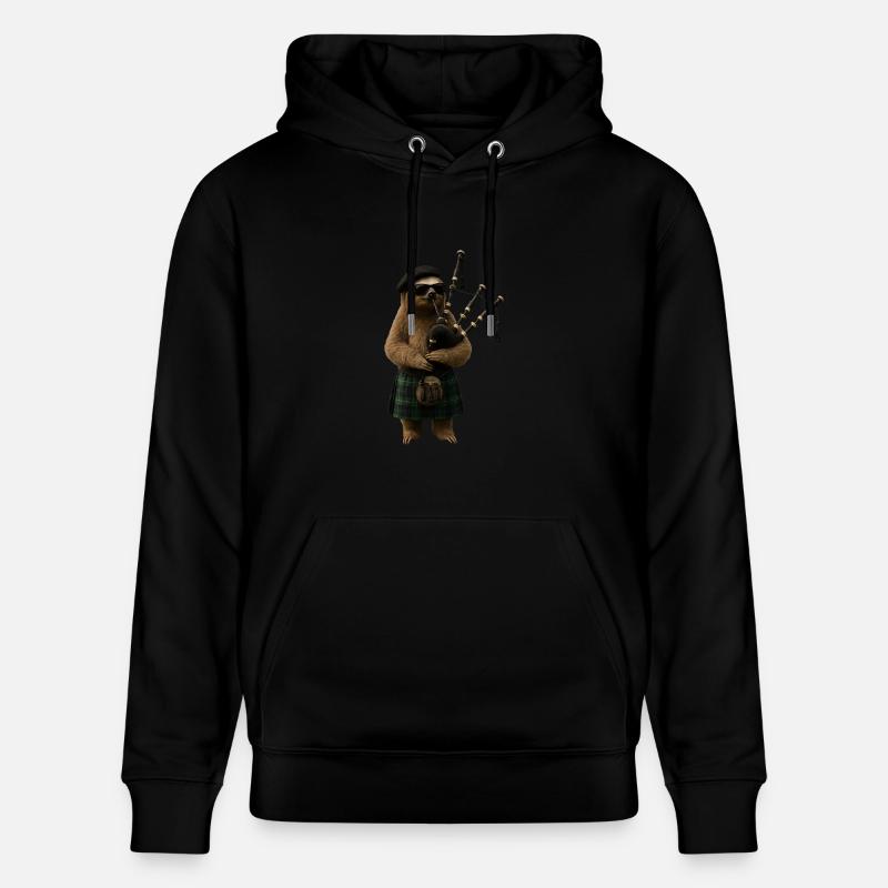 Faultier Dudelsack - Stanley/Stella Unisex Bio-Hoodie CRUISER  - Schwarz