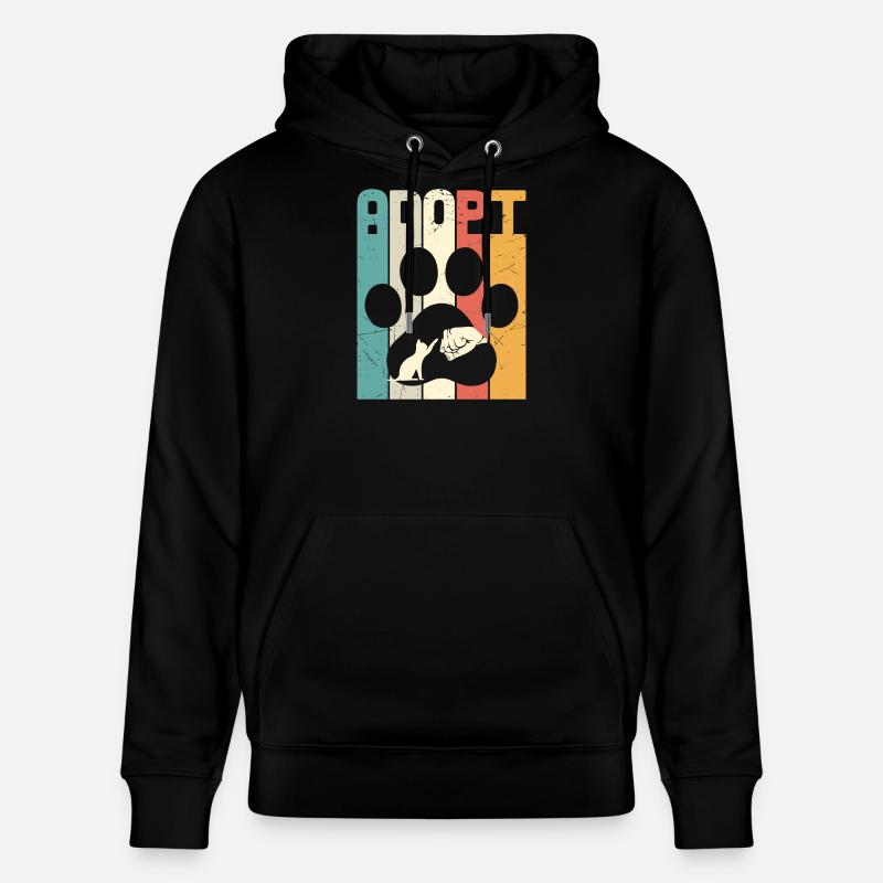 Adopter le chat - Sweat à capuche bio CRUISER Stanley/Stella Unisexe - noir