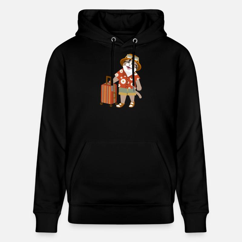Humeur de voyage de chat - Sweat à capuche bio CRUISER Stanley/Stella Unisexe - noir