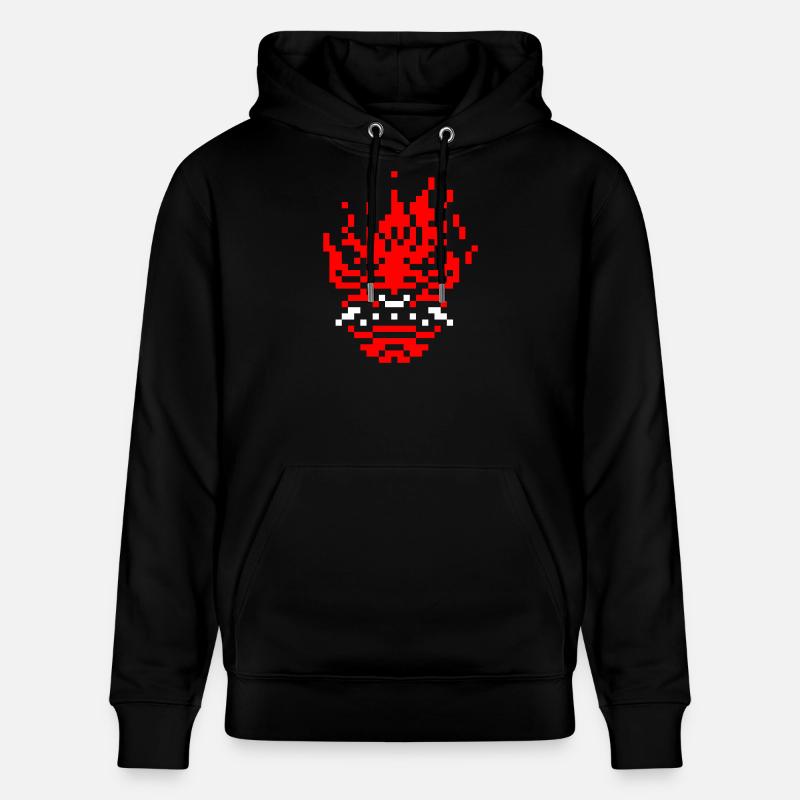8bit pixel oni - Stanley/Stella Unisex Bio-Hoodie CRUISER  - Schwarz