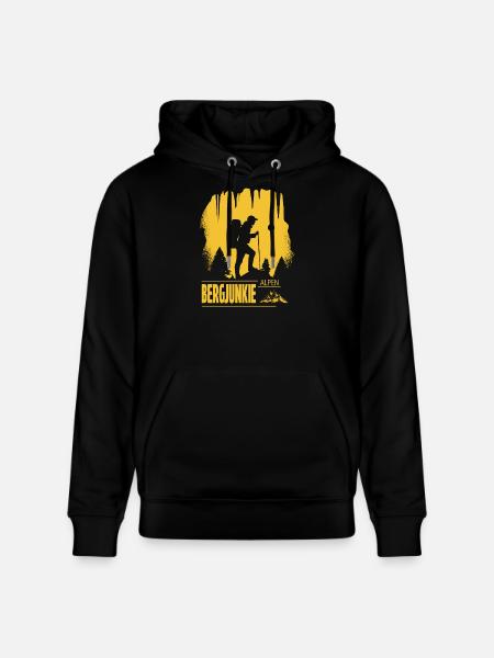 Bergjunkie - Stanley/Stella Unisex Bio-Hoodie CRUISER - Schwarz
