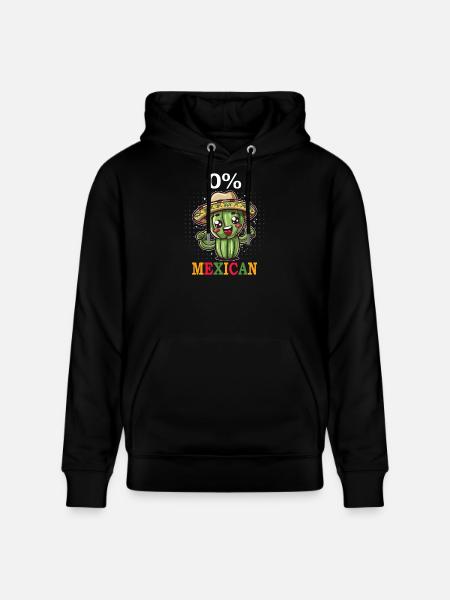 0% Mexican Cinco De Mayo Fiesta - Stanley/Stella CRUISER Unisex Organic Hoodie - black
