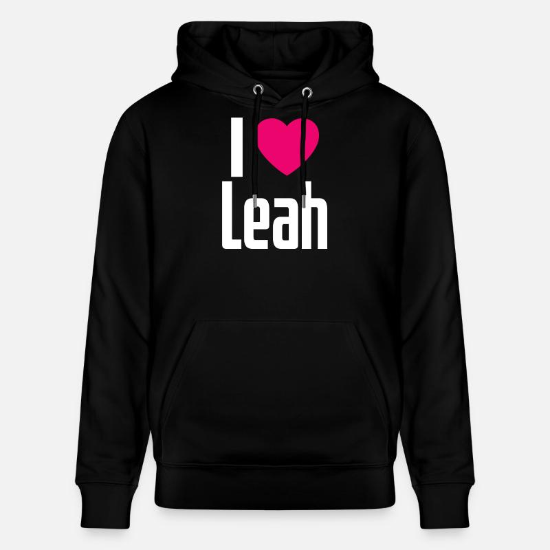 J’aime Leah Pink Heart J’aime Leah - Sweat à capuche bio CRUISER Stanley/Stella Unisexe - noir
