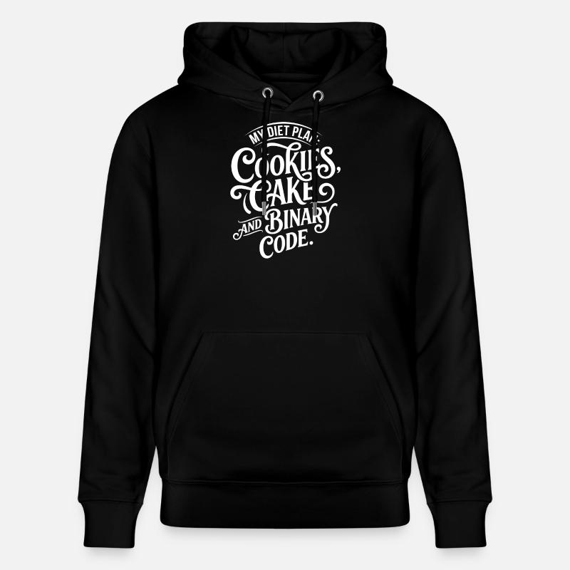 Cookies Cake Binary Code Design - Stanley/Stella CRUISER Unisex Organic Hoodie - black
