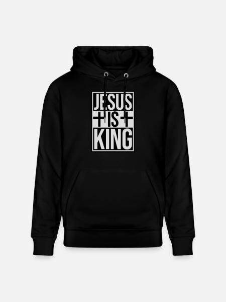 jesus is king quote - Stanley/Stella CRUISER Unisex Organic Hoodie - black