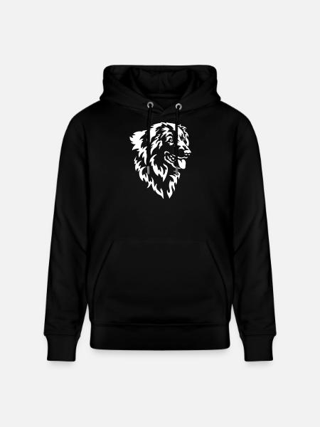 Pyrenäenberghund Kopf "Black Edition" - Stanley/Stella Unisex Bio-Hoodie CRUISER - Schwarz