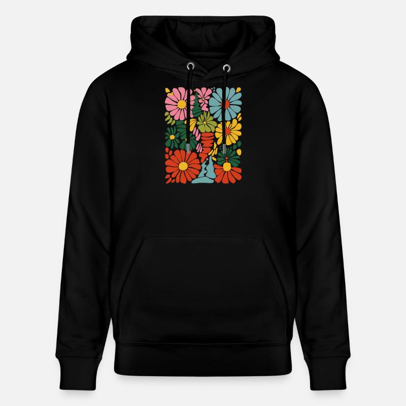 Explosion florale vive - Sweat à capuche bio CRUISER Stanley/Stella Unisexe - noir