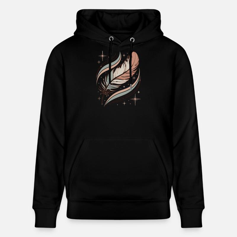 Plume d’âme boho - Sweat à capuche bio CRUISER Stanley/Stella Unisexe - noir