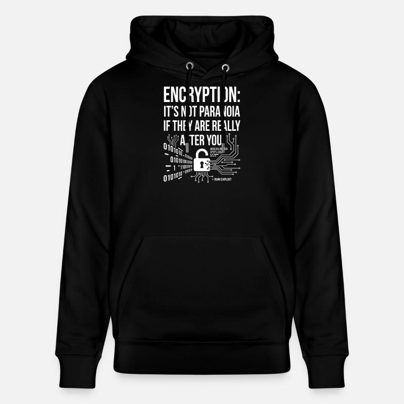 Encryption Paranoia Design - Stanley/Stella Unisex Bio-Hoodie CRUISER  - Schwarz
