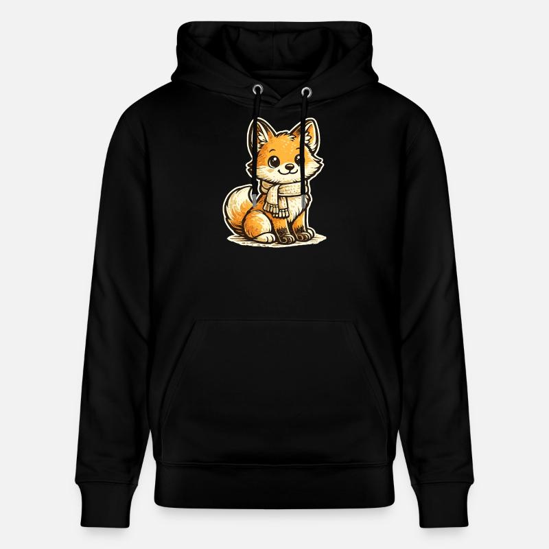 Renard réchauffant avec écharpe - Sweat à capuche bio CRUISER Stanley/Stella Unisexe - noir