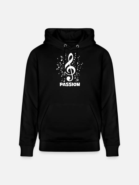 PASSION clef music design - Stanley/Stella CRUISER Unisex Organic Hoodie - black