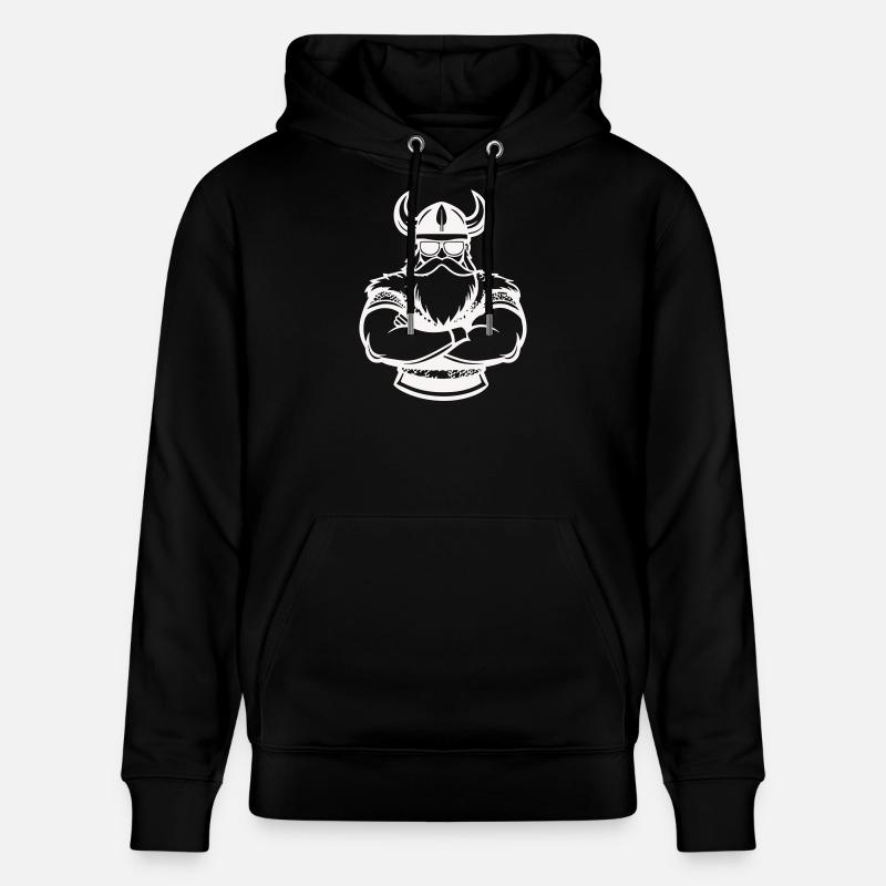 Kraft viking à bras croisés - Sweat à capuche bio CRUISER Stanley/Stella Unisexe - noir
