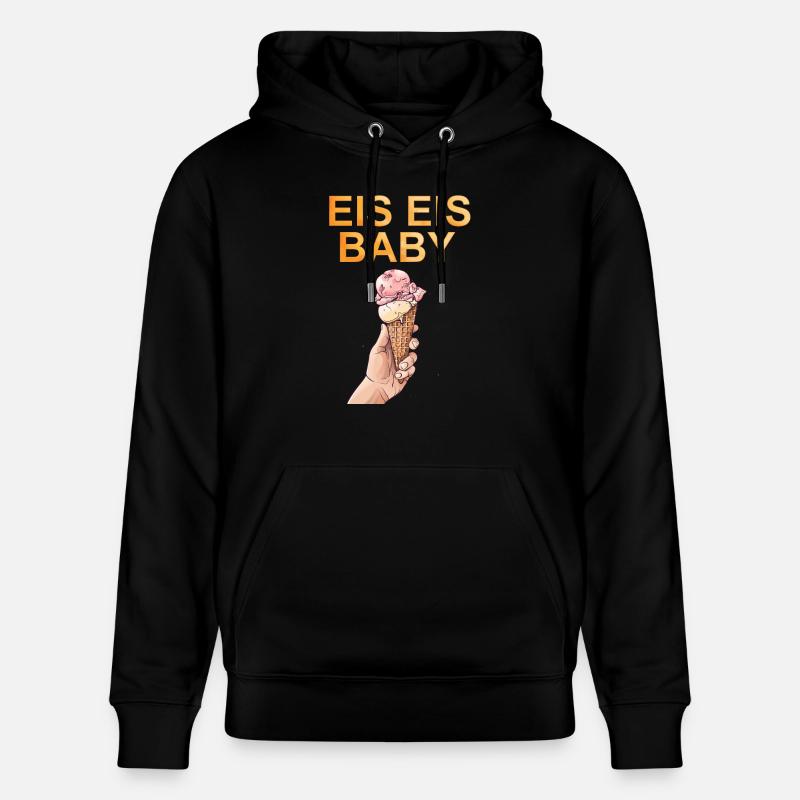 Crème glacée Bébé - Sweat à capuche bio CRUISER Stanley/Stella Unisexe - noir
