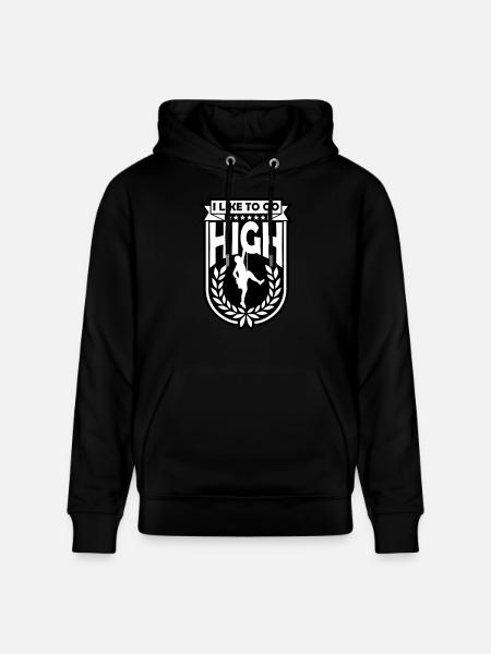 like to get high - Stanley/Stella CRUISER Unisex Organic Hoodie - black