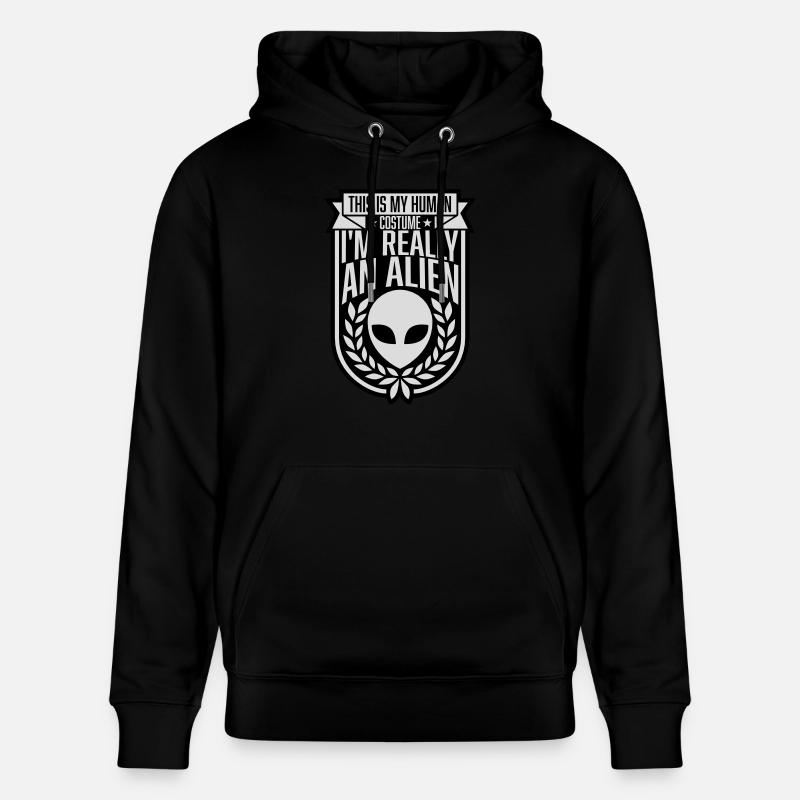 Citation extraterrestre de costume humain - Sweat à capuche bio CRUISER Stanley/Stella Unisexe - noir
