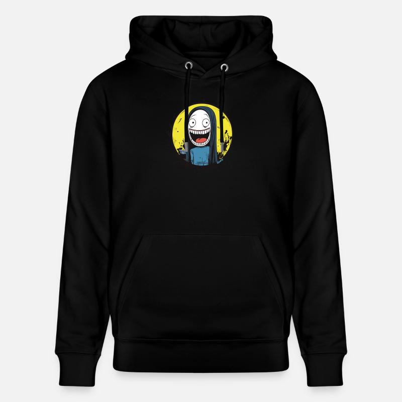 Figurine folle aux cheveux longs - Sweat à capuche bio CRUISER Stanley/Stella Unisexe - noir