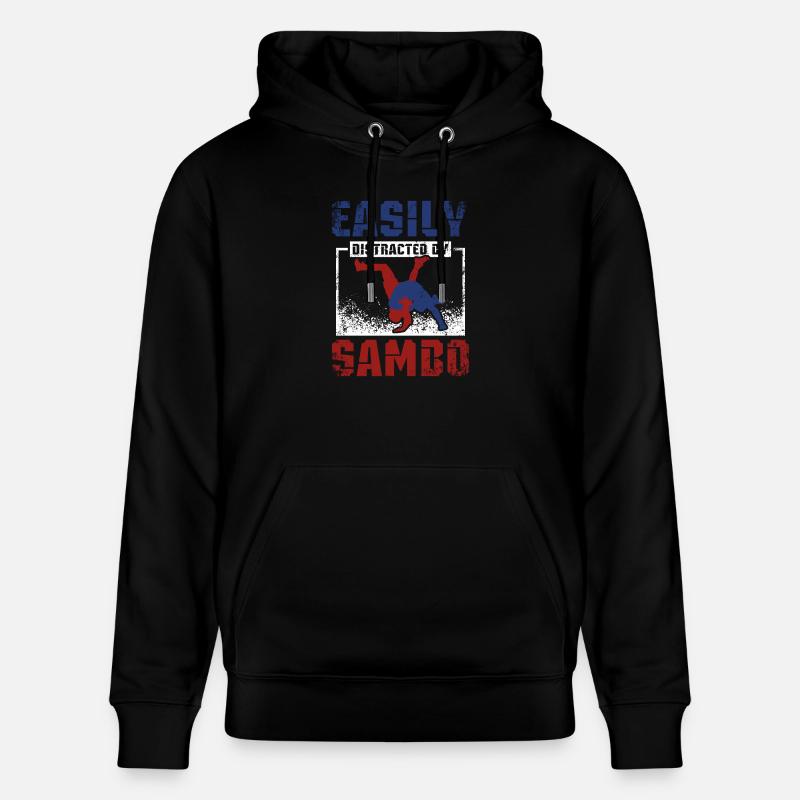 Facilement distrait par Sambo - Sweat à capuche bio CRUISER Stanley/Stella Unisexe - noir