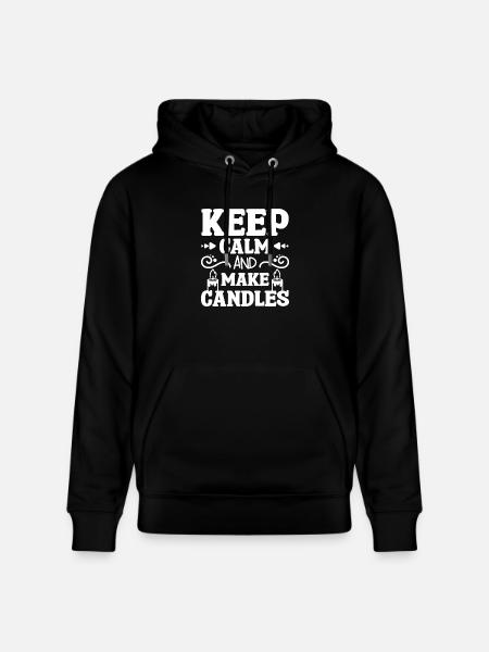 Keep calm and make candles - Stanley/Stella CRUISER Unisex Organic Hoodie - black