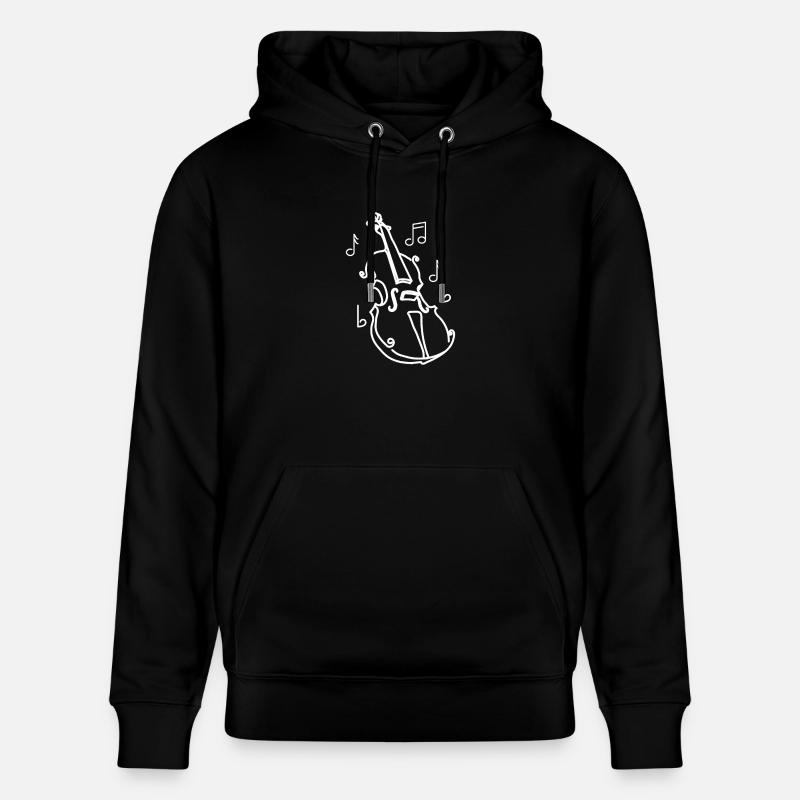 Violoncelle dessiné peint - Sweat à capuche bio CRUISER Stanley/Stella Unisexe - noir