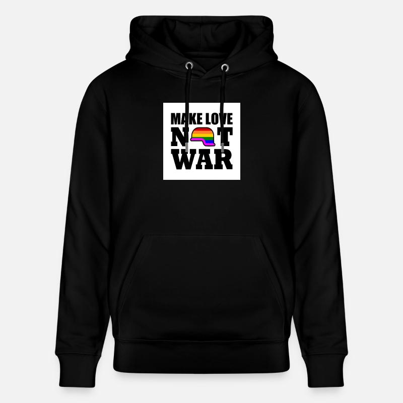 Make love not war - Sweat à capuche bio CRUISER Stanley/Stella Unisexe - noir