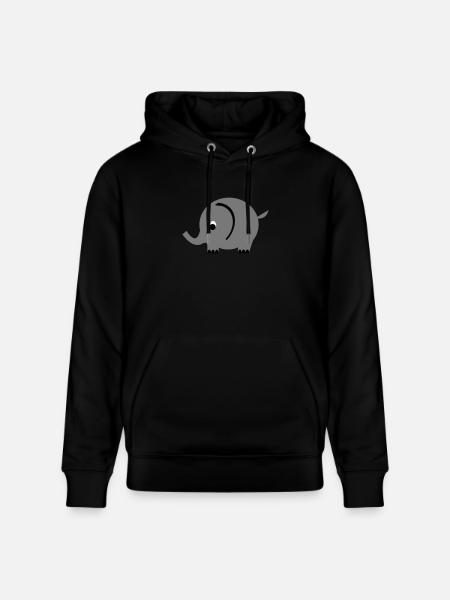elephant - Stanley/Stella CRUISER Unisex Organic Hoodie - black