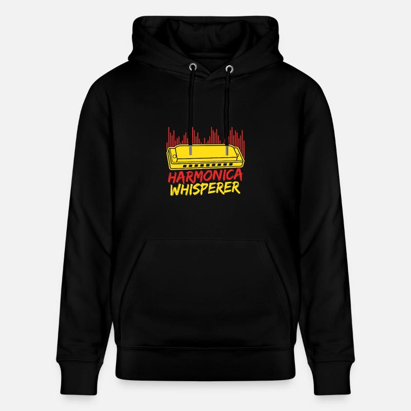Funny Harmonica Player Whisperer Harmonica - Stanley/Stella Unisex Bio-Hoodie CRUISER  - Schwarz