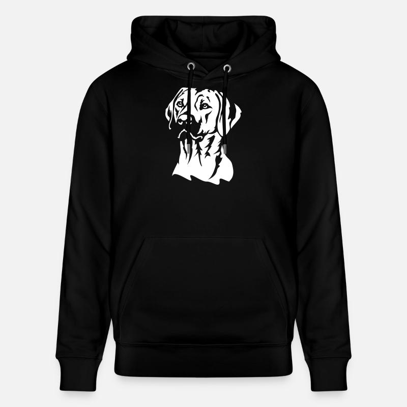 Rhodesian Ridgeback Kopf "Black Edition" - Stanley/Stella Unisex Bio-Hoodie CRUISER  - Schwarz