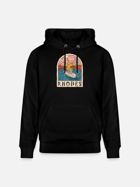Rhodes Holidays Beach Grèce - Sweat à capuche bio CRUISER Stanley/Stella Unisexe - noir
