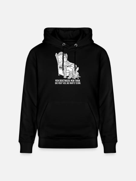 My company car, my throne - Stanley/Stella CRUISER Unisex Organic Hoodie - black