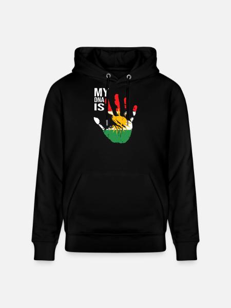 Kurdistan Kurden Handdesign mit Flagge - Stanley/Stella Unisex Bio-Hoodie CRUISER - Schwarz