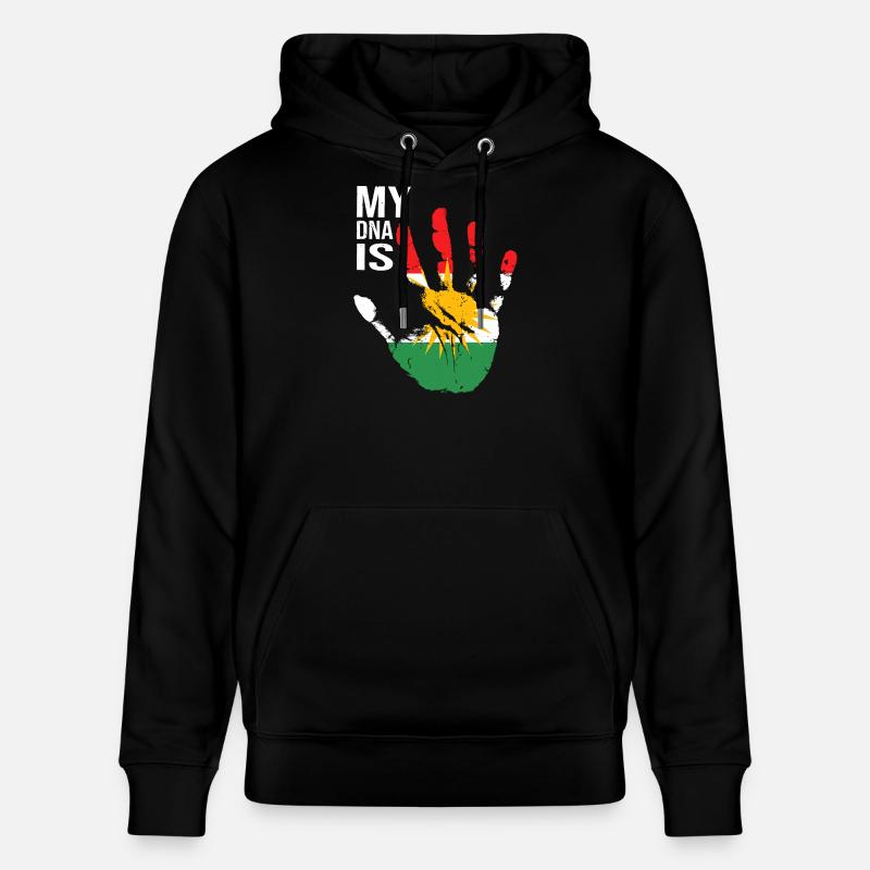 Kurdistan Kurden Handdesign mit Flagge - Stanley/Stella Unisex Bio-Hoodie CRUISER  - Schwarz