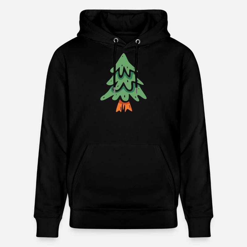 Arbre de Noël style dessin animé - Sweat à capuche bio CRUISER Stanley/Stella Unisexe - noir