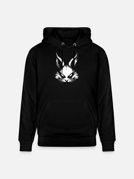 bad rabbit knows :) - Stanley/Stella CRUISER Unisex Organic Hoodie - black