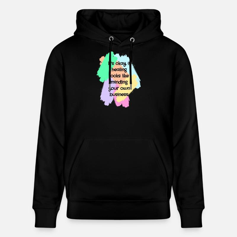 Healing Boundaries Slogan - Sweat à capuche bio CRUISER Stanley/Stella Unisexe - noir
