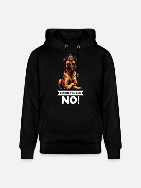 Before You Ask Malinois Belgian Shepherd Dog - Stanley/Stella CRUISER Unisex Organic Hoodie - black
