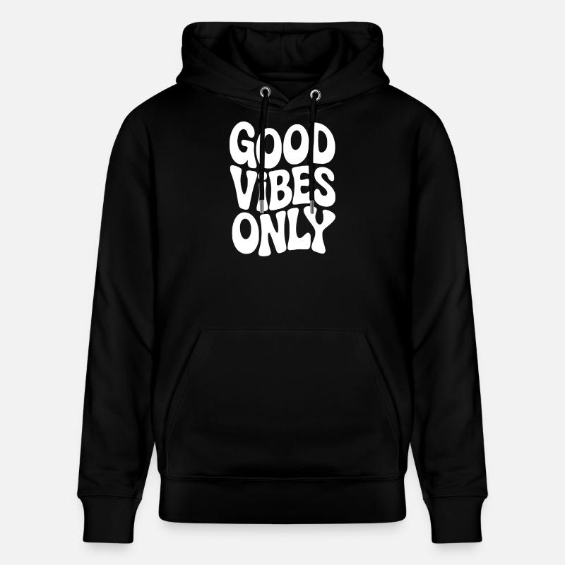 Vibing Typographie en blanc - Sweat à capuche bio CRUISER Stanley/Stella Unisexe - noir