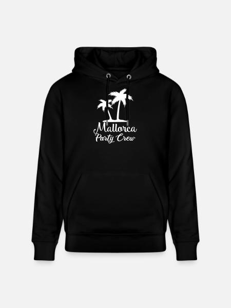 Mallorca Party Crew Palmen - Stanley/Stella Unisex Bio-Hoodie CRUISER  - Schwarz