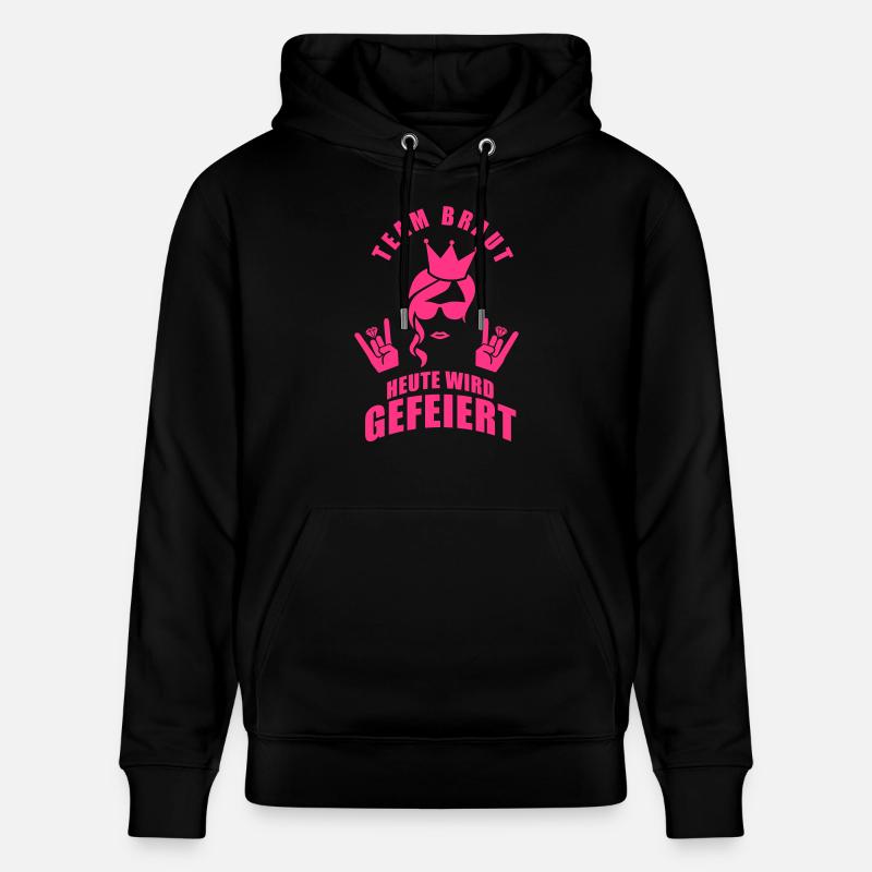 Team Braut - Heute wird gefeiert - Stanley/Stella Unisex Bio-Hoodie CRUISER  - Schwarz