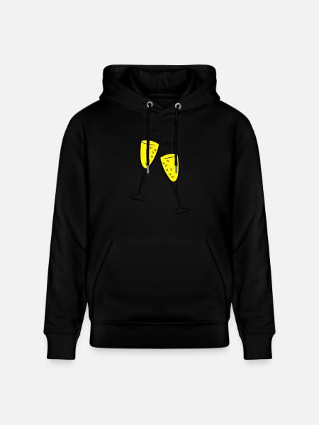 sekt design glas - Stanley/Stella Unisex Bio-Hoodie CRUISER  - Schwarz