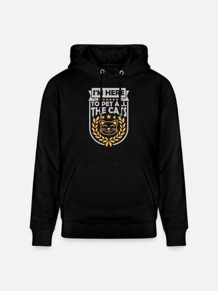 Pet All The Cats - Stanley/Stella CRUISER Unisex Organic Hoodie - black