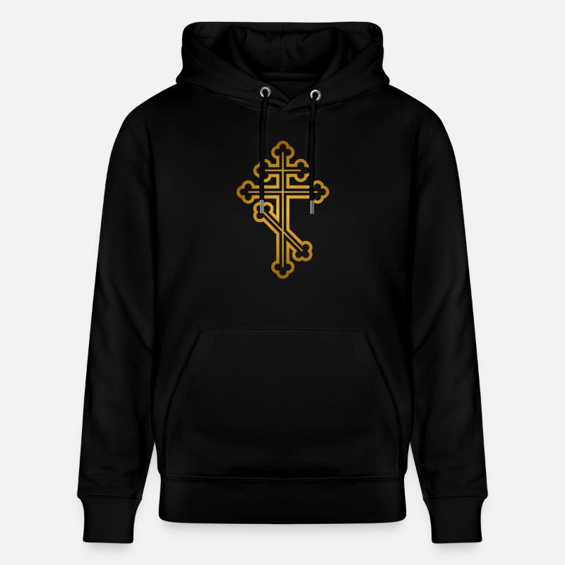 Croix orthodoxe - Sweat à capuche bio CRUISER Stanley/Stella Unisexe - noir