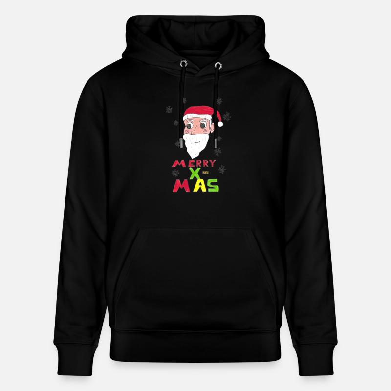 Père Noël Merry X-MAS - Sweat à capuche bio CRUISER Stanley/Stella Unisexe - noir