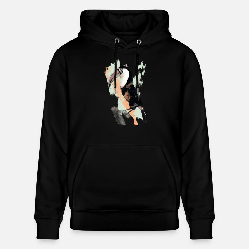 Aquarelle Toucan - Sweat à capuche bio CRUISER Stanley/Stella Unisexe - noir