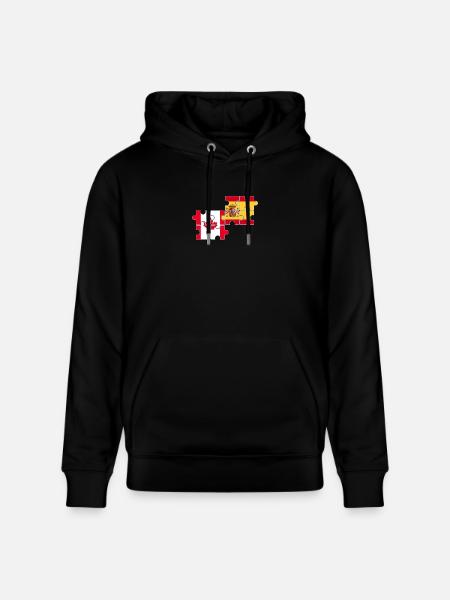 Canada Espagne Drapeau Hispano-Canadien - Sweat à capuche bio CRUISER Stanley/Stella Unisexe - noir