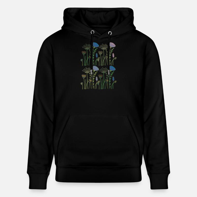 Fleurs séchées prairie fleurie - Sweat à capuche bio CRUISER Stanley/Stella Unisexe - noir