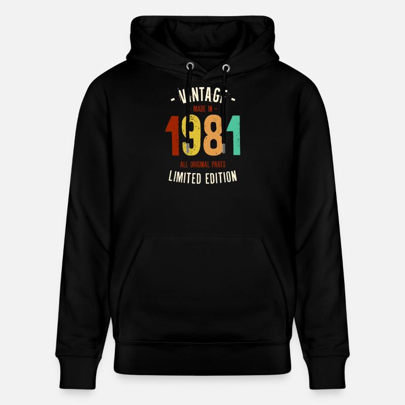 Millésime 1981 Edition Limitée - Sweat à capuche bio CRUISER Stanley/Stella Unisexe - noir