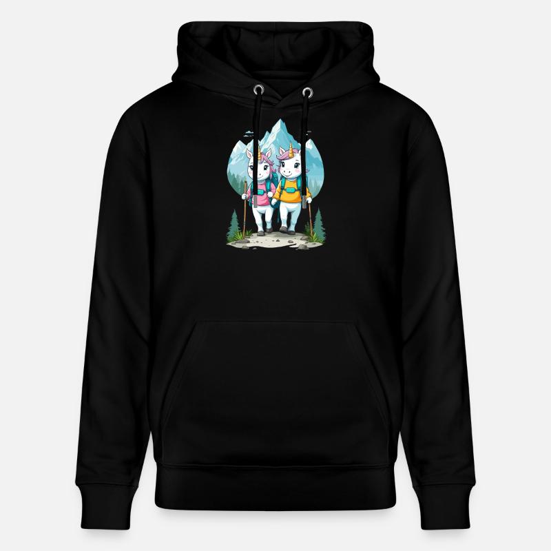 Wanderer Einhörner - Stanley/Stella Unisex Bio-Hoodie CRUISER  - Schwarz