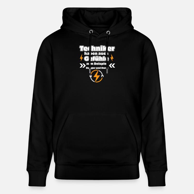 Techniker Gefühle - Stanley/Stella Unisex Bio-Hoodie CRUISER  - Schwarz