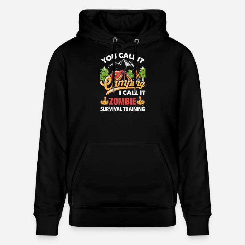 Camping - Sweat à capuche bio CRUISER Stanley/Stella Unisexe - noir