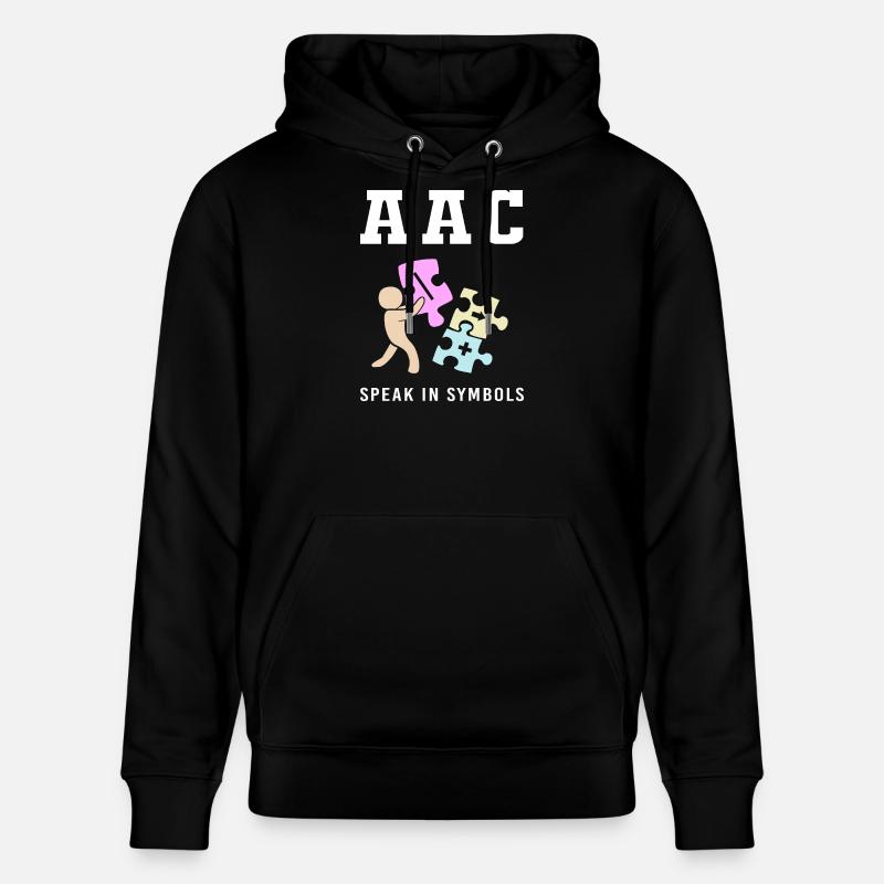 Communication AAC Langue des signes SLP - Sweat à capuche bio CRUISER Stanley/Stella Unisexe - noir